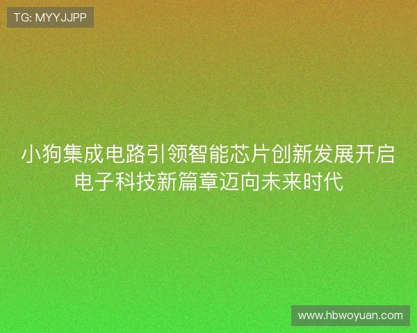 小狗集成电路引领智能芯片创新发展开启电子科技新篇章迈向未来时代